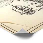 Zeichnend Renaissance-Flugmaschine Poster (Ecke)