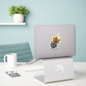 Zeichnend Rocknote Aufkleber (Laptop auf Schreibtisch)