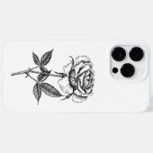 zeichnend Rose Case-Mate iPhone Hülle (Rückseite (Horizontal))