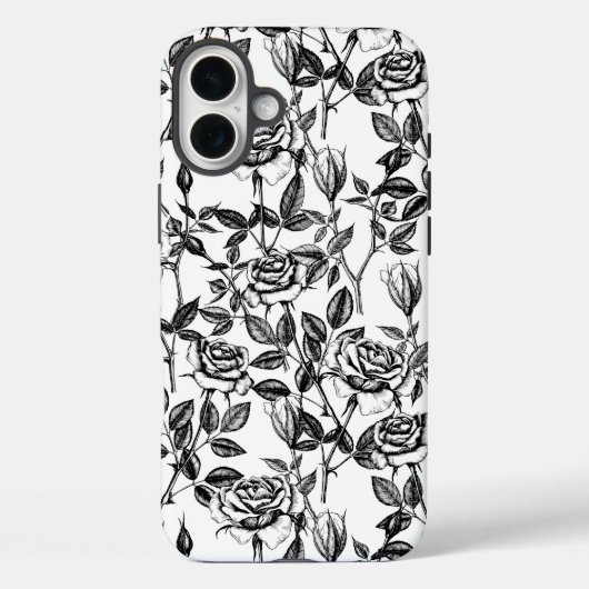 zeichnend Rose Case-Mate iPhone Hülle (Rückseite)