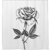 zeichnend Rose Duschvorhang (Vorderseite)