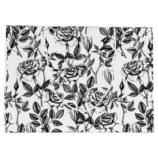 zeichnend Rose Große Geschenktüte (Rückseite)