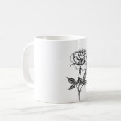 zeichnend Rose Kaffeetasse (Vorderseite Links)