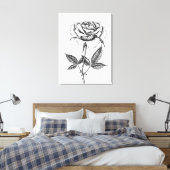 zeichnend Rose Leinwanddruck (Insitu (Schlafzimmer))