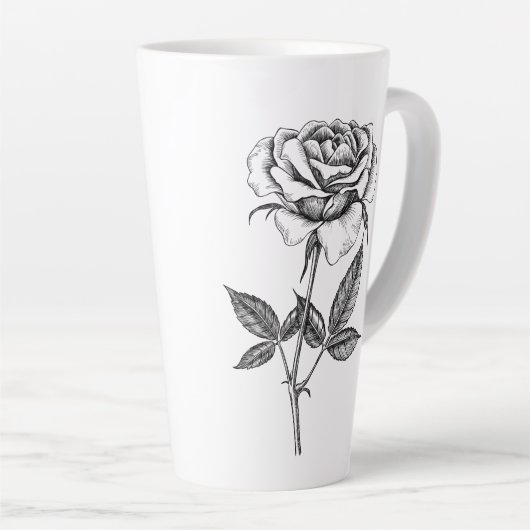 zeichnend Rose Milchtasse (Rechte Ecke)