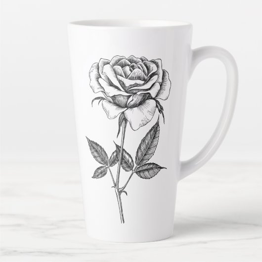 zeichnend Rose Milchtasse (Rechts)
