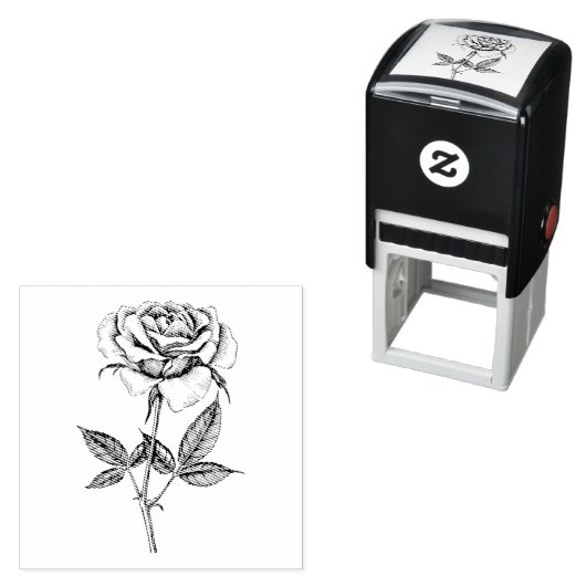 zeichnend Rose Permastempel (Beispiel)