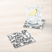 zeichnend Rose Rechteckiger Pappuntersetzer (Vor Ort)