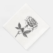zeichnend Rose Serviette (Ecke)