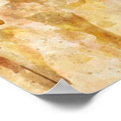 Zeichnend Rosenkopfwasserfarbe Poster (Ecke)