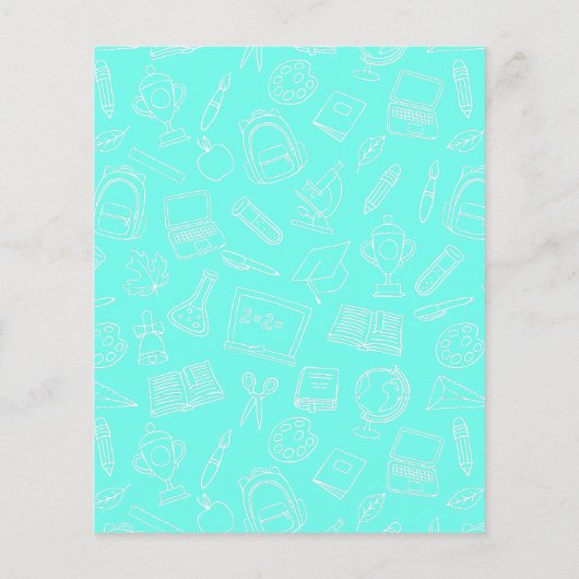 Zeichnend Schulmaterial-Muster (Rückseite)