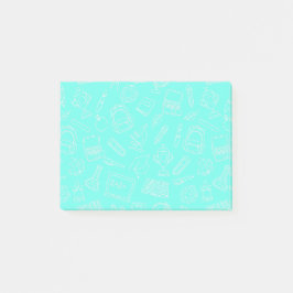 Zeichnend Schulmaterial-Muster Post-it Klebezettel