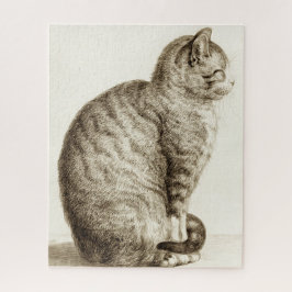 Zeichnend Schwarz-Weiß-Stift der Katze Puzzle