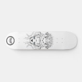 Zeichnend Schwarz-Weiß-Tierart Skateboard (Horizontal)