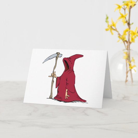 Zeichnend Sensenmann Karte (Gelbe Blume)