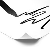 Zeichnend Silhouette der Bleistiftzählung Fotodruck (Ecke)