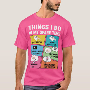 Zeichnend Skizzen Kunst Lover Men Frauen Mädchen K T-Shirt