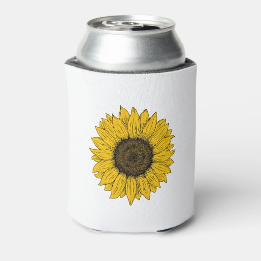 Zeichnend Sonnenblume Dosenkühler (Kanne Rückseite)