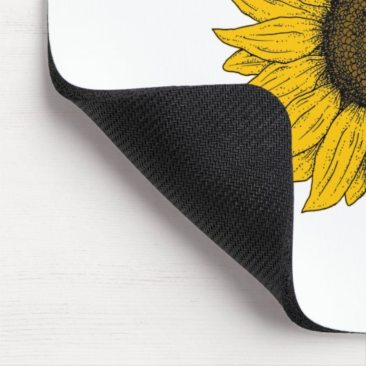 Zeichnend Sonnenblume Mousepad (Ecke)