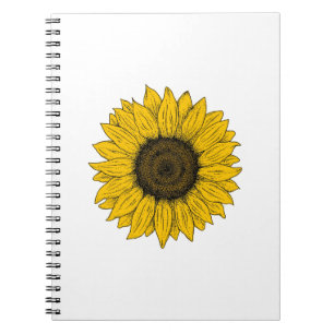 Zeichnend Sonnenblume Notizblock