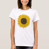 Zeichnend Sonnenblume T-Shirt (Vorderseite)
