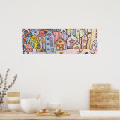 zeichnend städtische Kinder Poster (Küche)