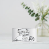 Zeichnend Straßenkarte Visitenkarte (Stehend Vorderseite)