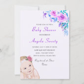 Zeichnend Sweet Fun Stork Baby Dusche Einladung (Vorderseite)