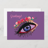 Zeichnend Textgrüßkarte Postkarte (Vorne/Hinten)