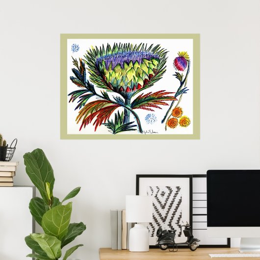 Zeichnend Thistle42 Poster (Heimbüro)