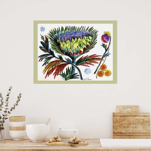 Zeichnend Thistle42 Poster (Küche)