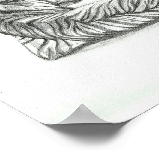 Zeichnend Tiger Poster (Ecke)