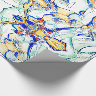 Zeichnend Tinte, tropfend, orange und blau Geschenkpapier