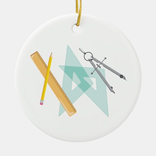 Zeichnend Tools Keramik Ornament (Vorne)