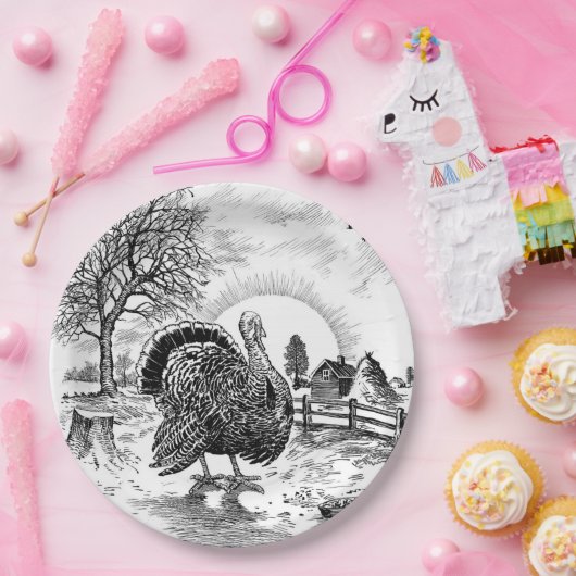 Zeichnend türkische Landwirtschaft Pappteller (Party)