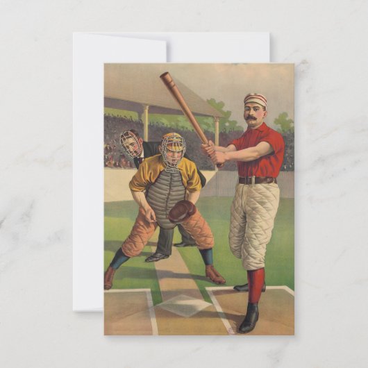 Zeichnend Vintag-Sport-Baseballkarte Dankeskarte (Vorderseite)