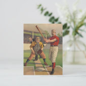 Zeichnend Vintag-Sport-Baseballkarte Postkarte (Stehend Vorderseite)