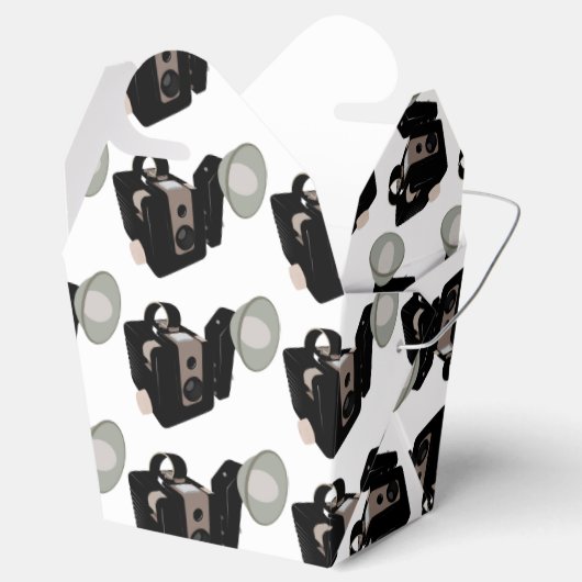 zeichnend Vintage Kamera Geschenkschachtel (Geöffnet)