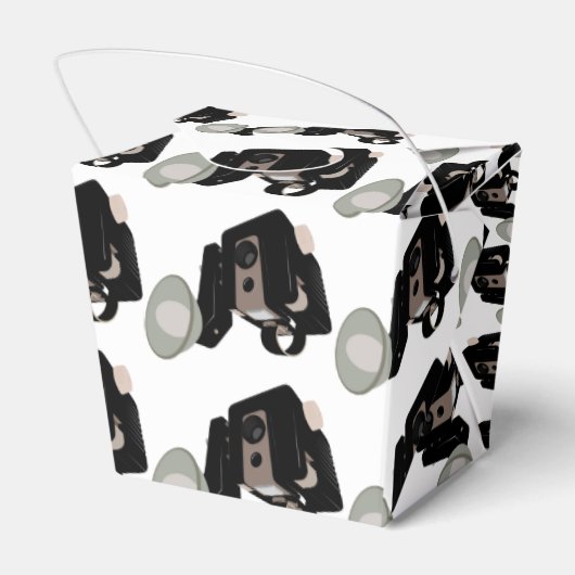 zeichnend Vintage Kamera Geschenkschachtel (Rückseite)