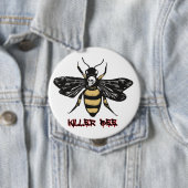 zeichnend Vintage Killerbiene Button (Beispiel)