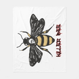 zeichnend Vintage Killerbiene Fleecedecke