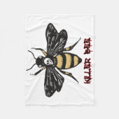 zeichnend Vintage Killerbiene Fleecedecke (Vorderseite)