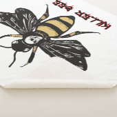 zeichnend Vintage Killerbiene Sherpadecke (3/4)