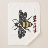 zeichnend Vintage Killerbiene Sherpadecke (Vorderseite)