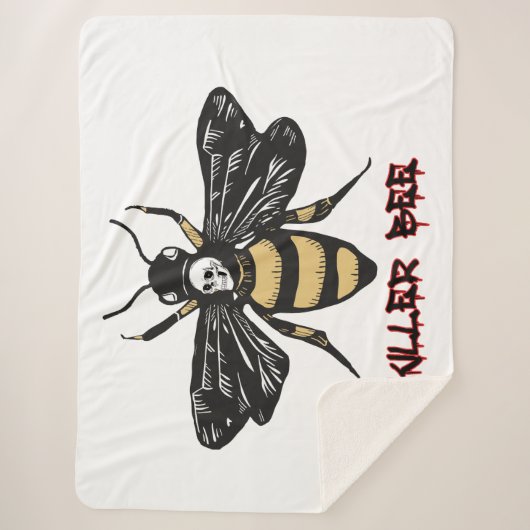 zeichnend Vintage Killerbiene Sherpadecke (Vorderseite)