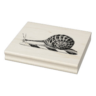 Zeichnend Vintage Schnecke Gummistempel
