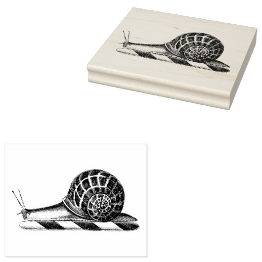 Zeichnend Vintage Schnecke Gummistempel (Stempel)