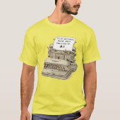 zeichnend Vintage Schreibmaschine T-Shirt (Vorderseite)