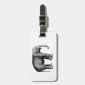Zeichnend Vintager Elefant Gepäckanhänger (Vorderseite vertikal)