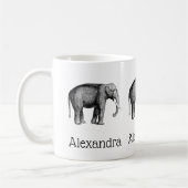 Zeichnend Vintager Elefant Kaffeetasse (Links)
